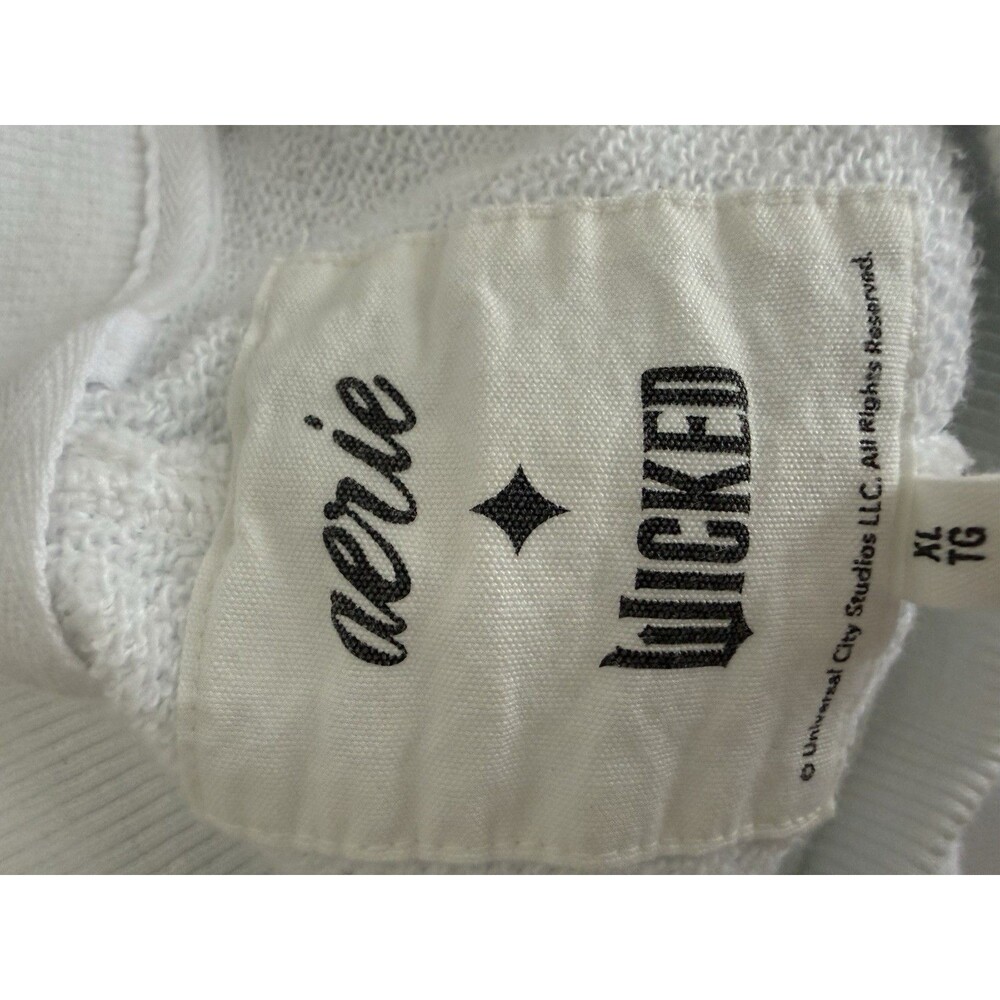 Aerie x Wicked Sweatshirt Women’s M White Pink Goes Good - Picture 3 of 8